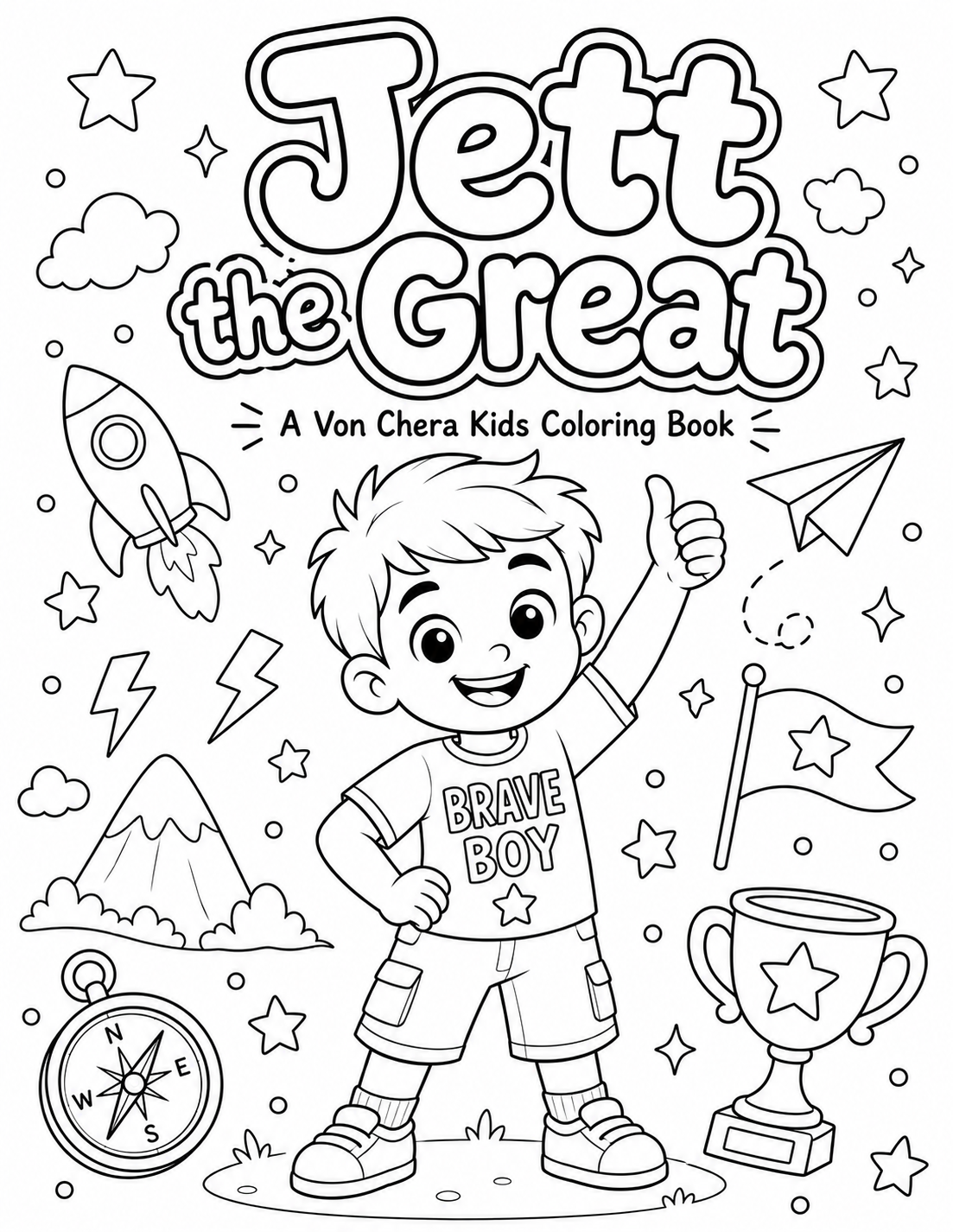 Jett the Great coloring book cover