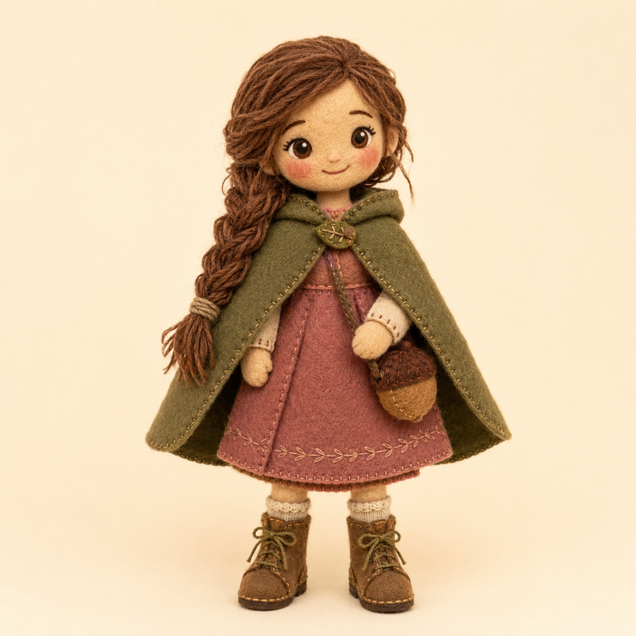 Julesy as a handmade felt character for Julesy’s Woodland Adventure